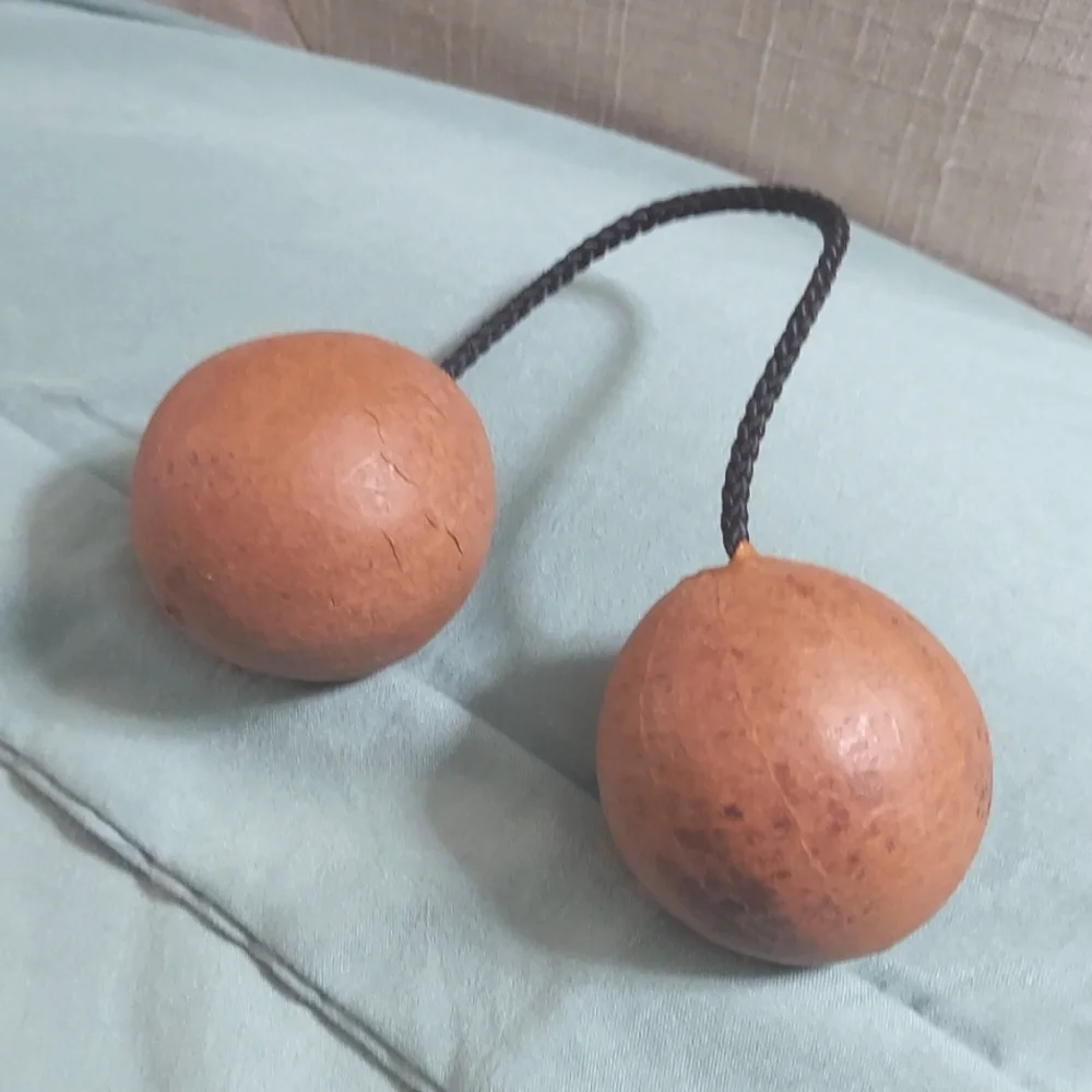 Authentic Handcrafted Aslatua Gourd Percussion Instrument Toy Art Africa Ghana